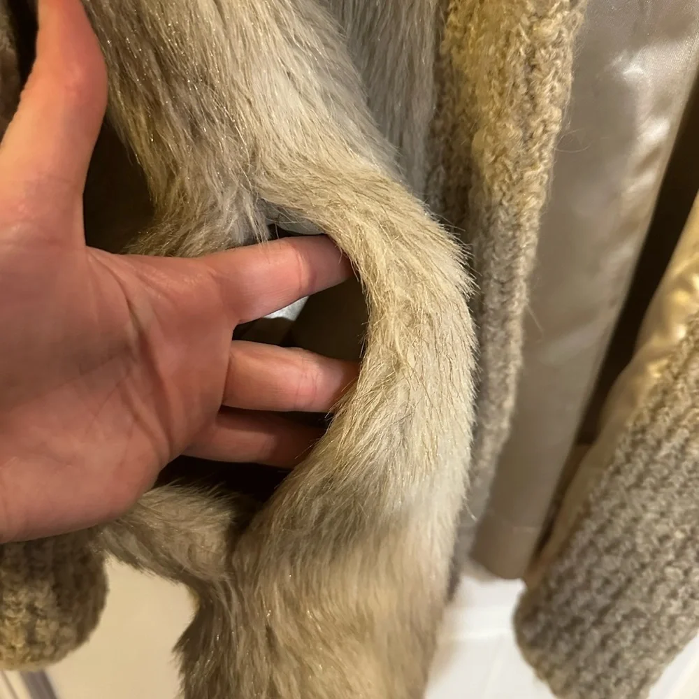 Esprit Cream vintage wool/faux fur union made Teddy Jacket 70’s - Picture 8 of 11